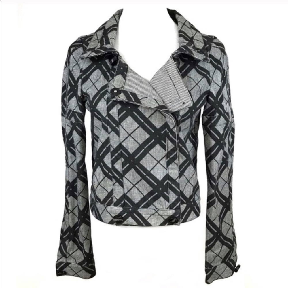 L.A.M.B. Gwen Stefani Plaid Motto Jacket